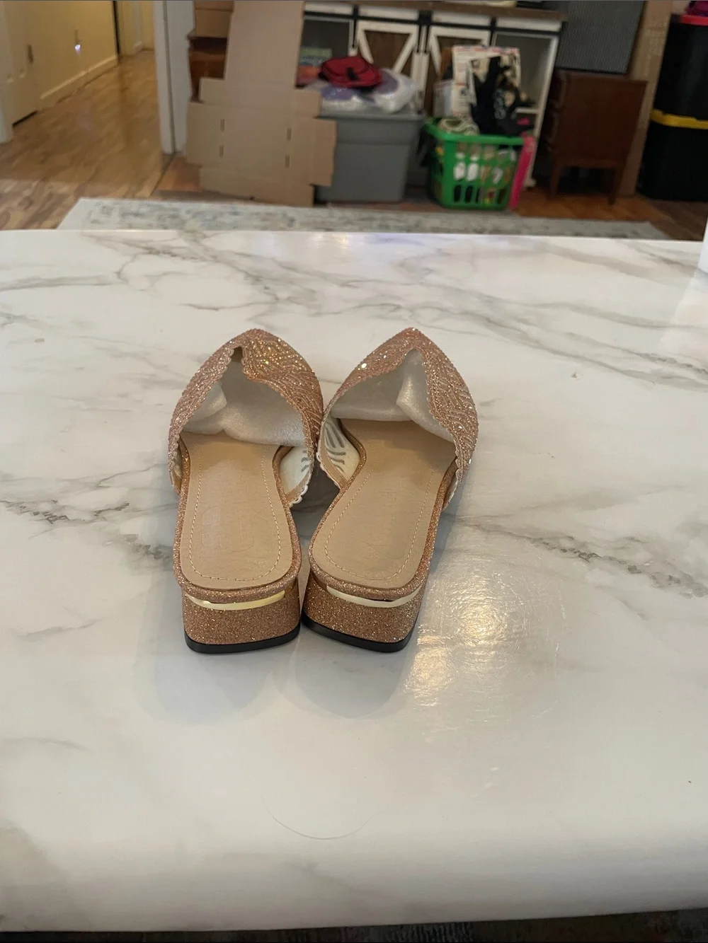 Pink flats